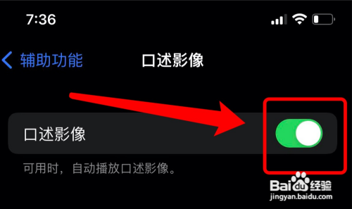 苹果在哪开启自动播放口述影像功能