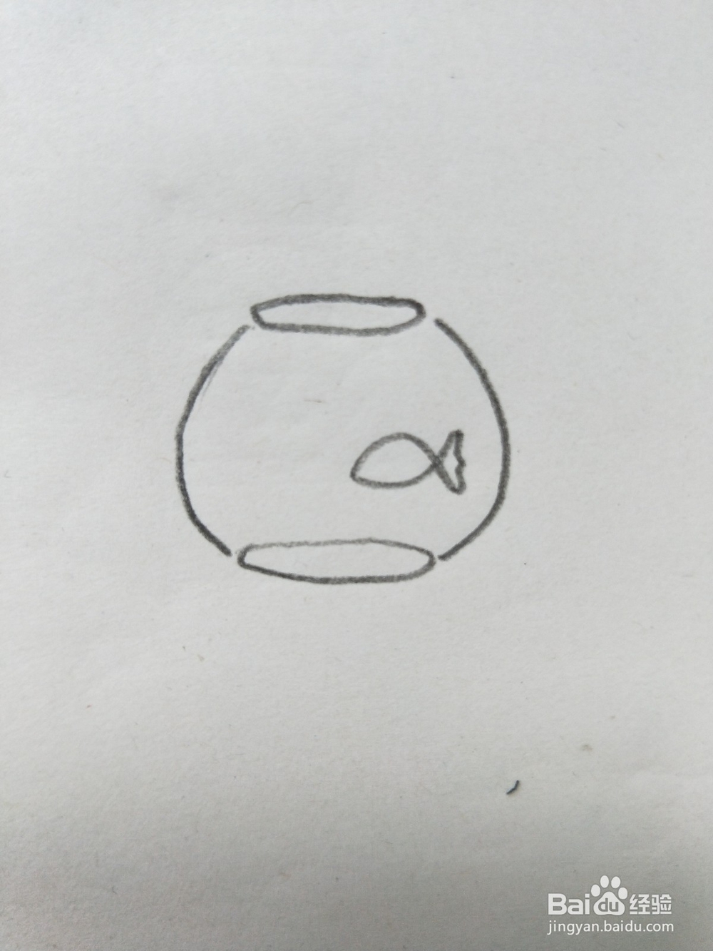 鱼缸的简笔画教程