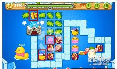 保卫萝卜2第49关攻略 冰川49宝石金萝卜教程