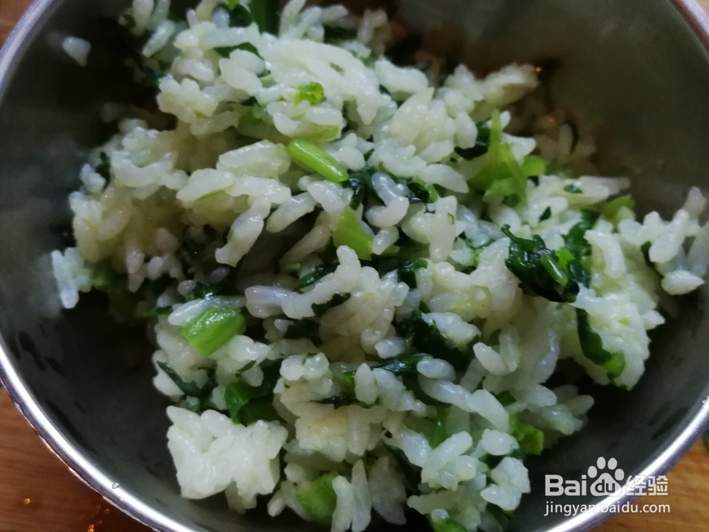 我家的私房菜-不一样的吃法-菠菜炒饭