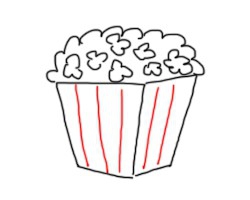 一盒爆米花怎么画