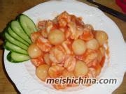梨味虾球的做法