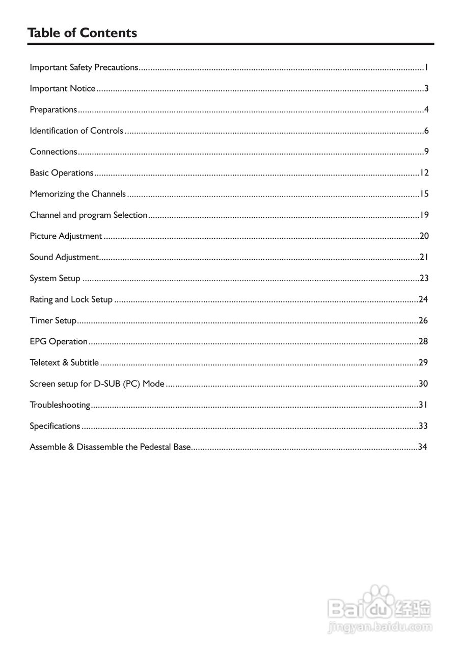 SANYO LCD-22XR9DKH LCD 电视说明书:[1]