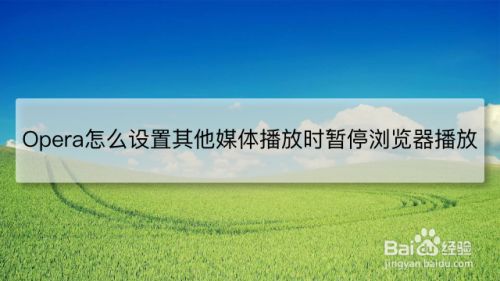 Opera怎么设置其他媒体播放暂停浏览器播放