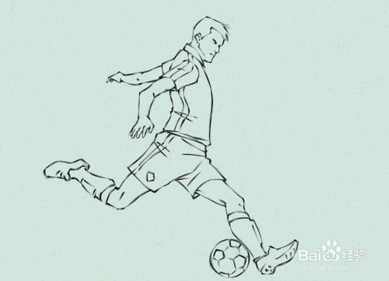 足球明星简笔画简化图片
