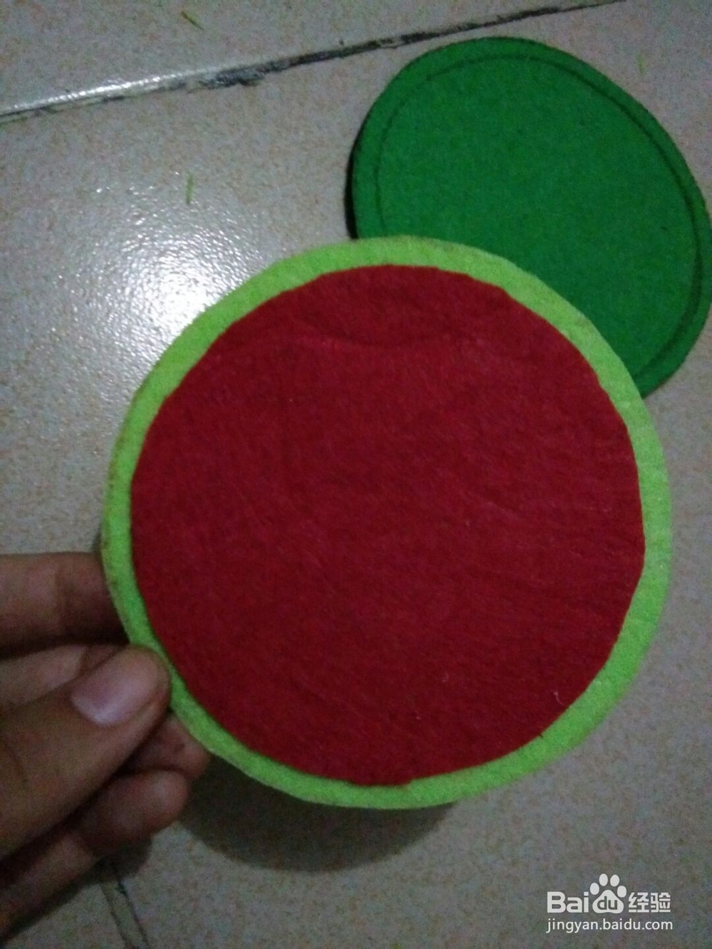 好看的不织布西瓜杯垫