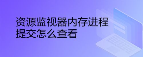 资源监视器内存进程提交怎么查看