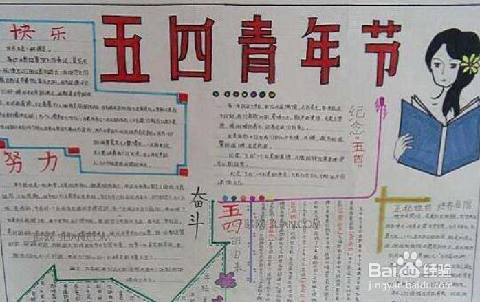 54青年手抄报图片