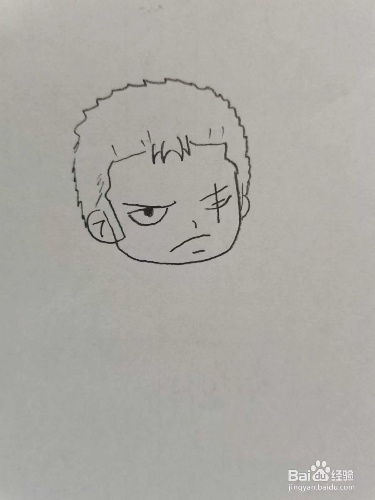 如何画Q版动漫人物索隆