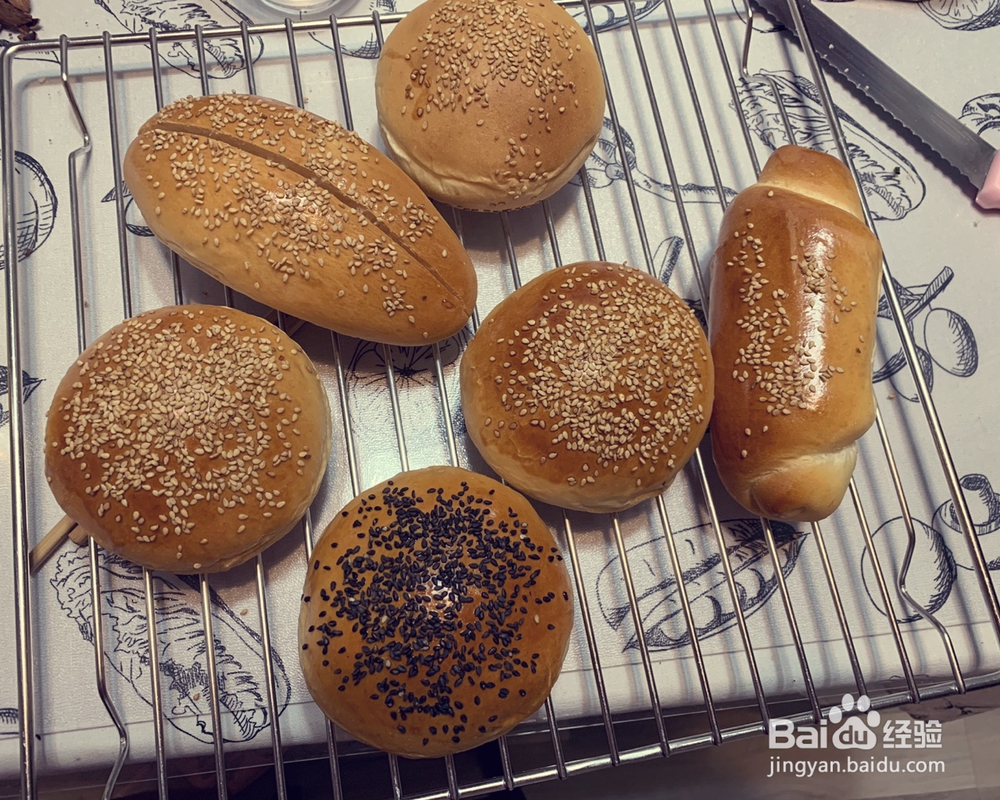 甜点超柔软的中种汉堡胚的教程