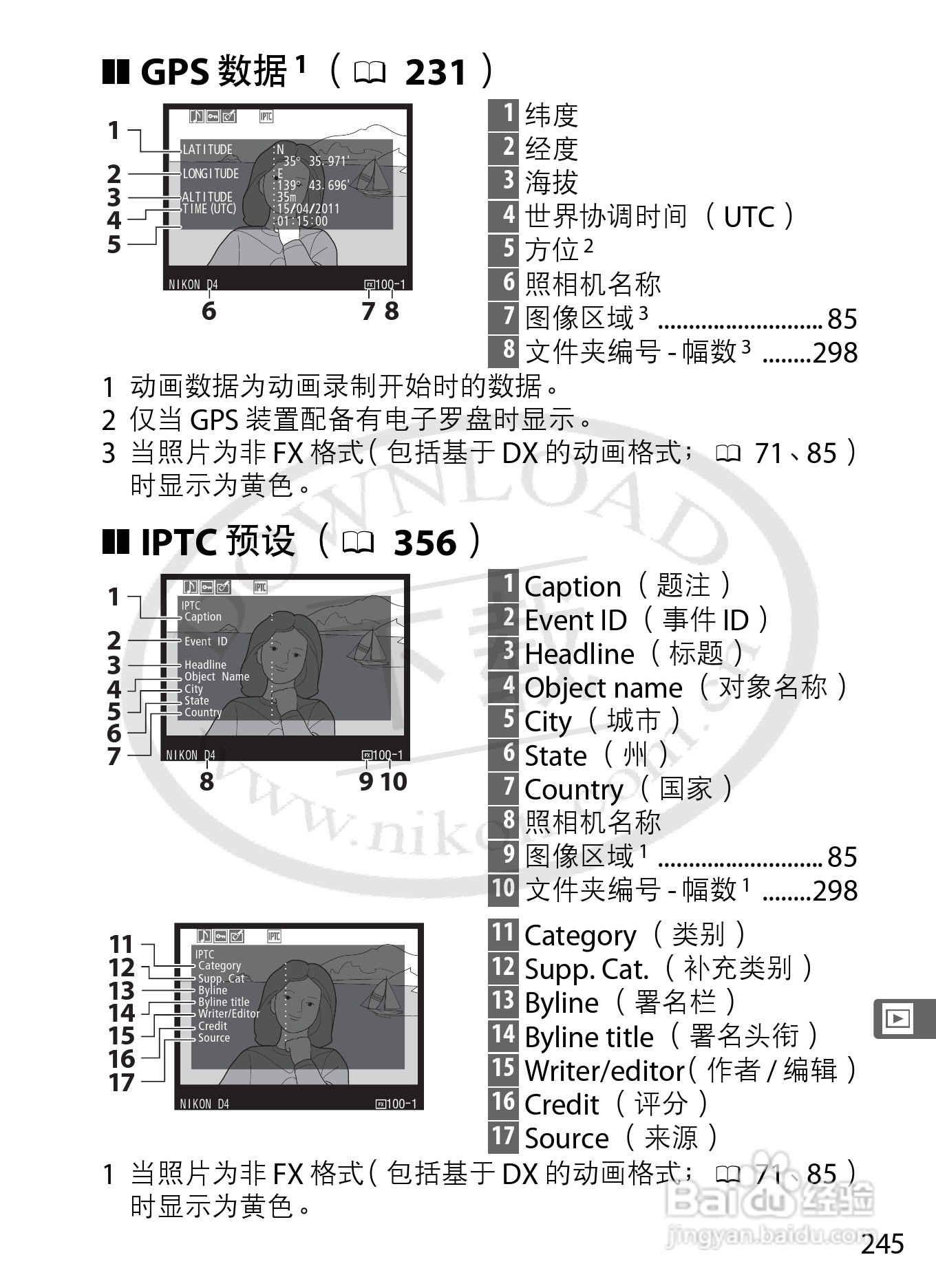 尼康D4数码相机使用说明书:[28]