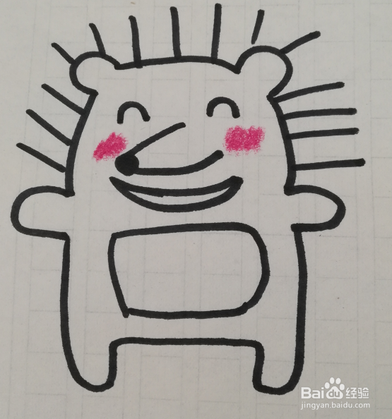 刺猬的画法 刺猬的简笔画