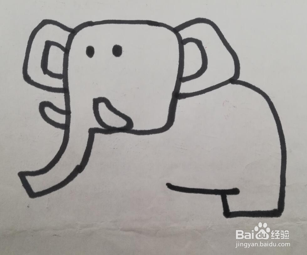 大象的画法 大象的简笔画