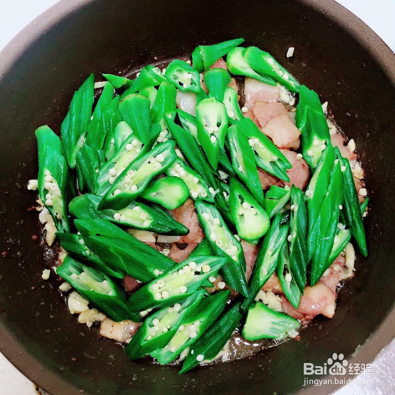 秋葵培根滑蛋