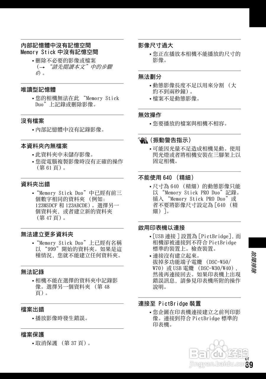 SONY DSC-W70数码相机使用说明书:[9]