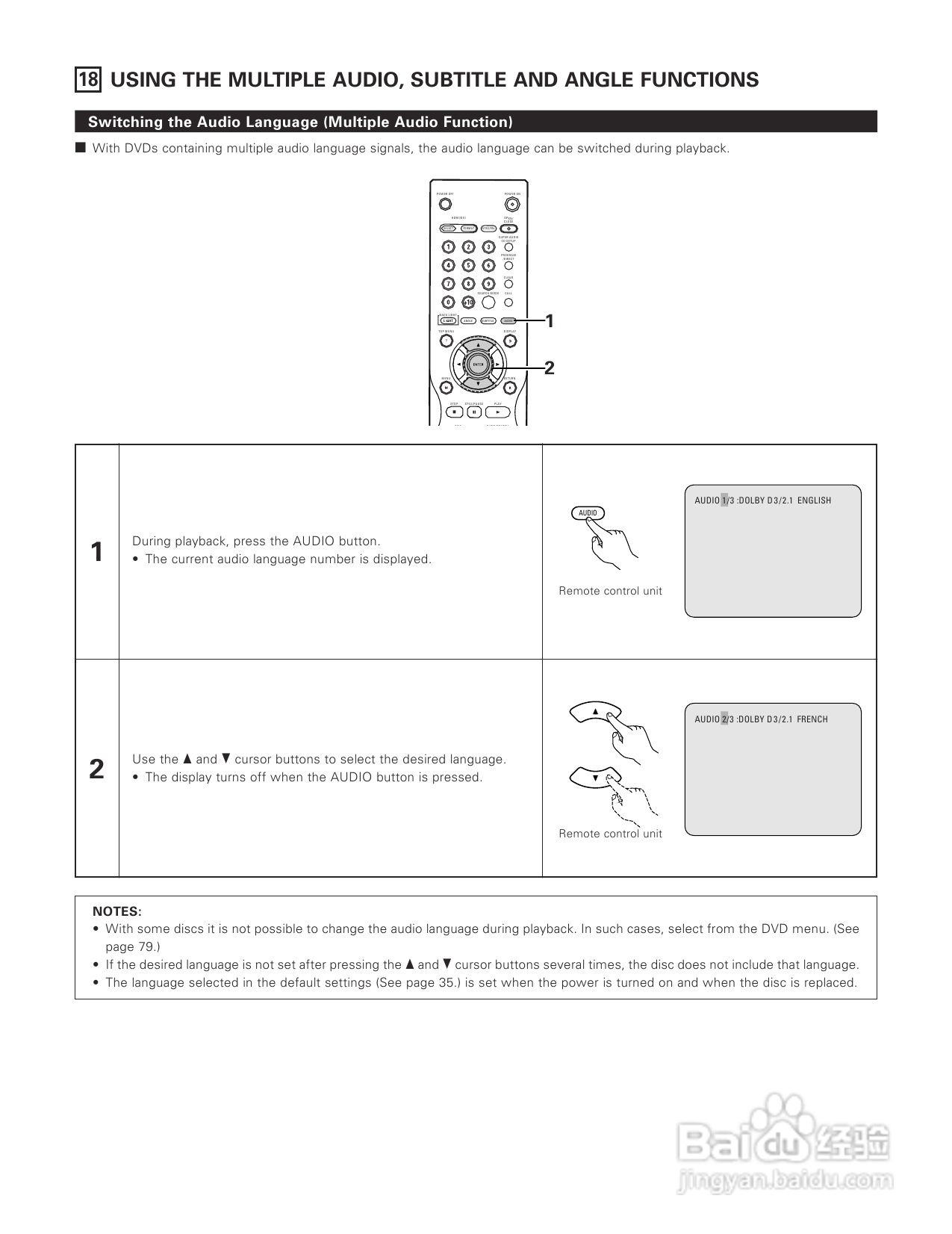 DENON DVD-A1XV播放机说明书:[4]