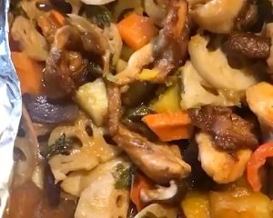 杂蔬鸡腿肉的制作方法