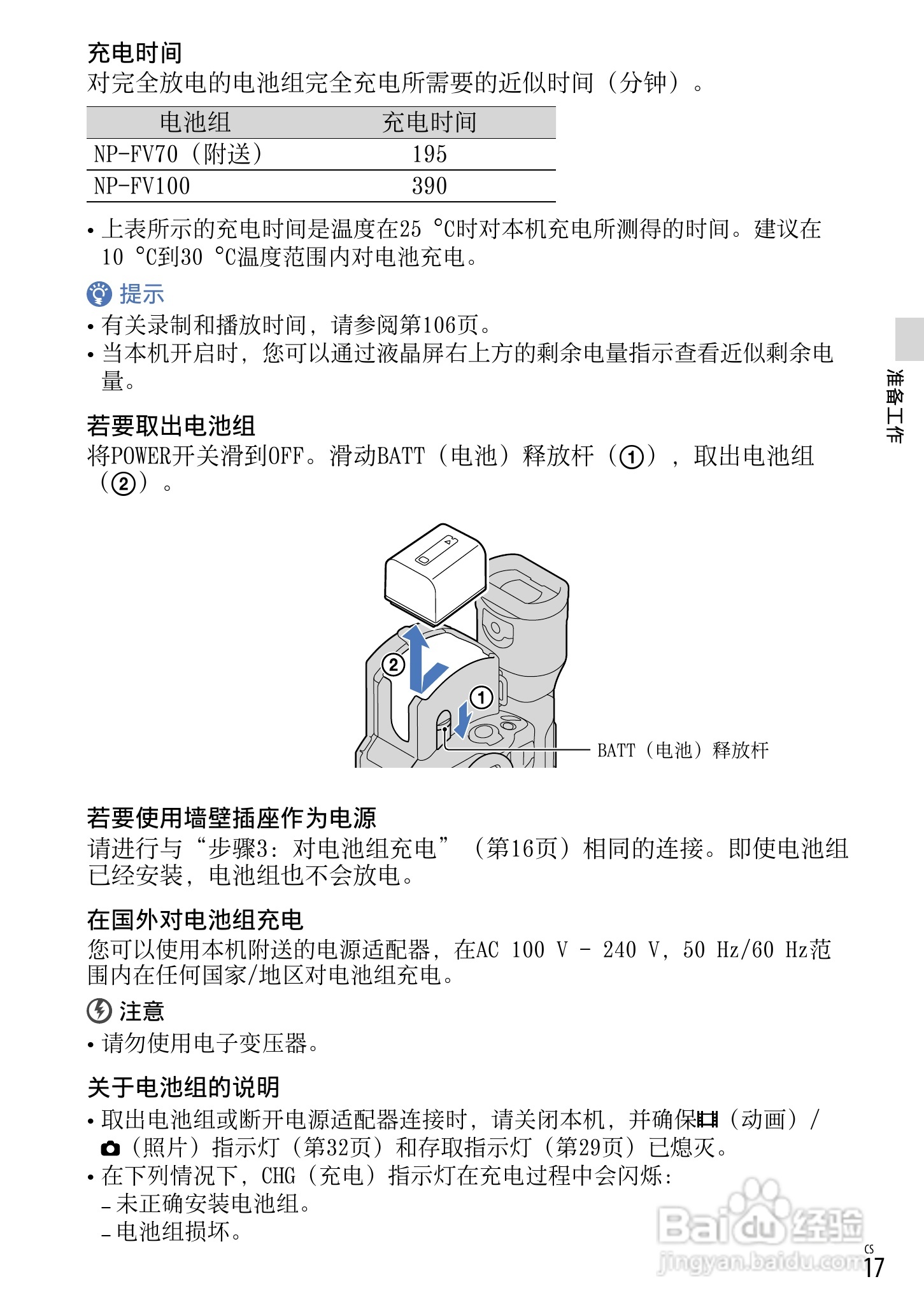 索尼NEX-VG20E数码摄相机使用说明书:[2]