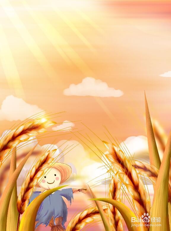 PS软件怎么制作立秋的海报