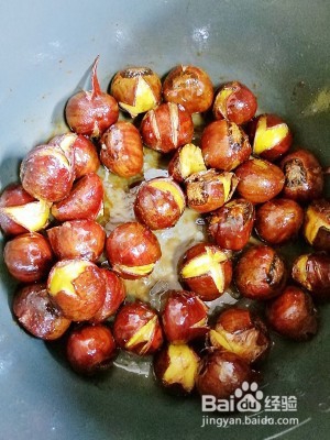 电饭锅烤栗子