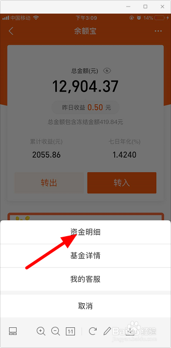 余额宝资金明细怎么查