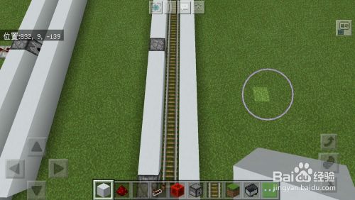 怎样在minecraft中制作红石水铁轨 百度经验