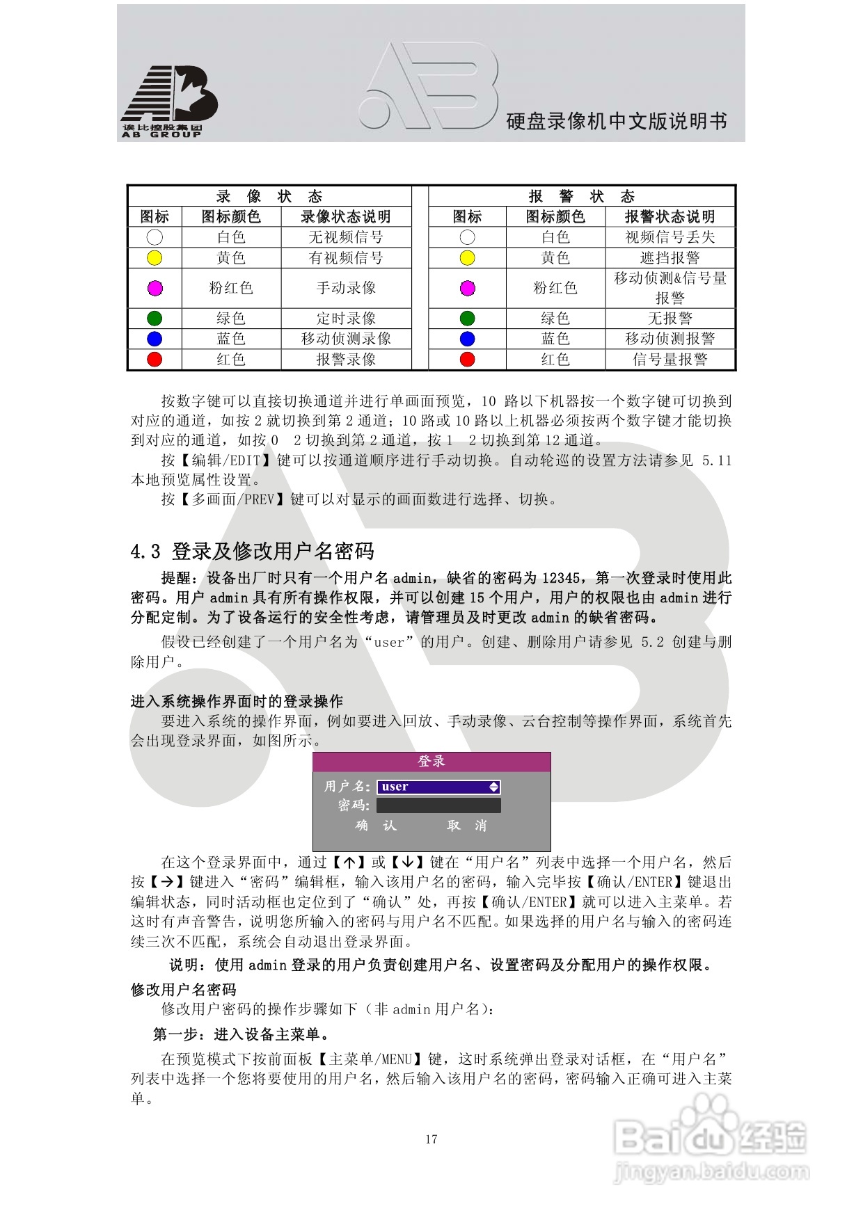 AAB8199硬盘录像机安装和操作说明书V2.0:[2]