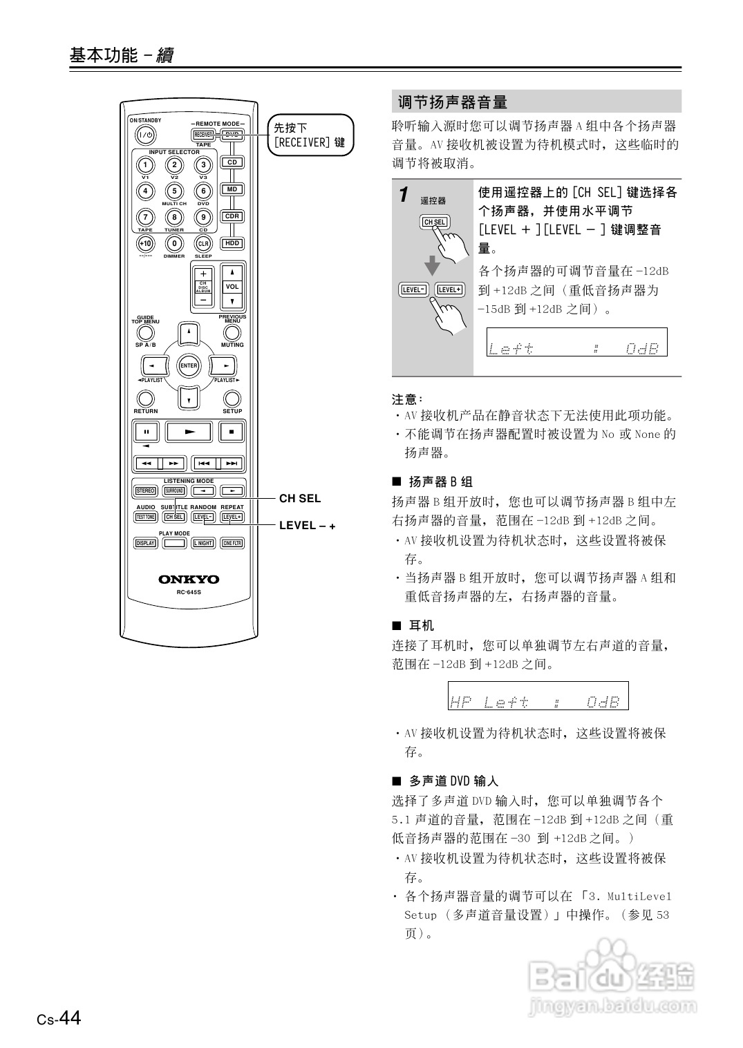 安桥AV接收机TX-SR404型使用说明书:[3]