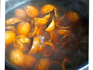 简易补肾气核桃壳煮鸡蛋