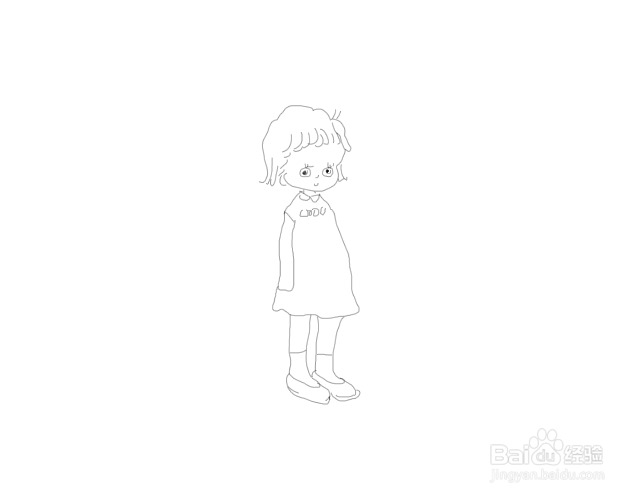 人物简笔画女孩 动漫