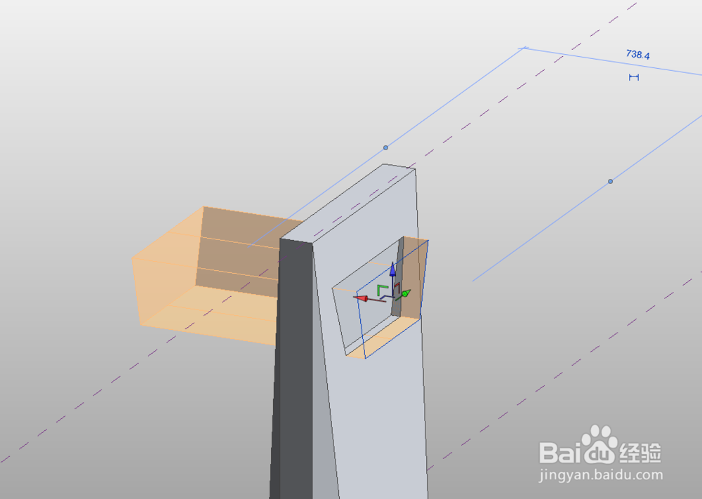 Revit体量中如何选取空心形状?选中一个面拉伸？