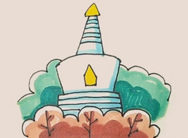 白塔怎么画好看