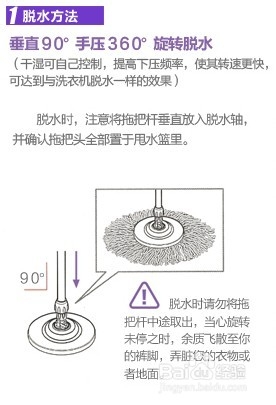 旋转拖把脱水洗涤说明
