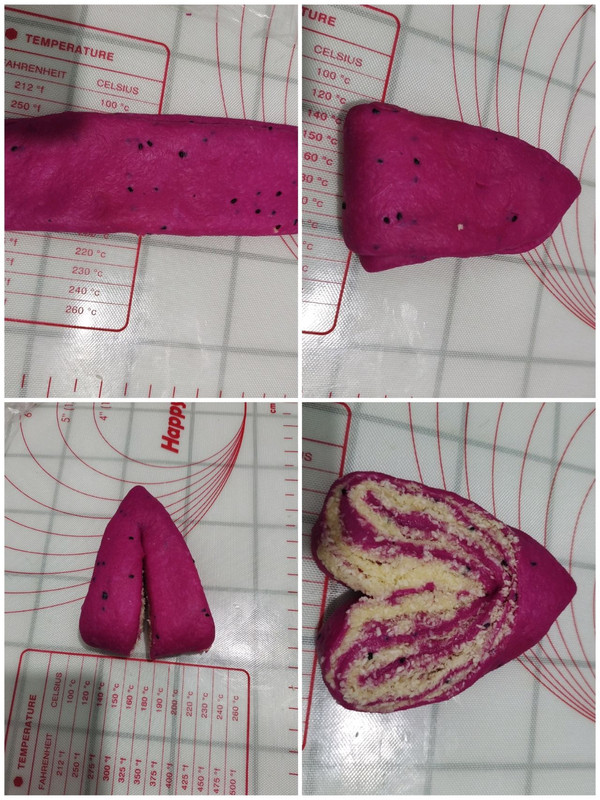 火龙果椰蓉面包