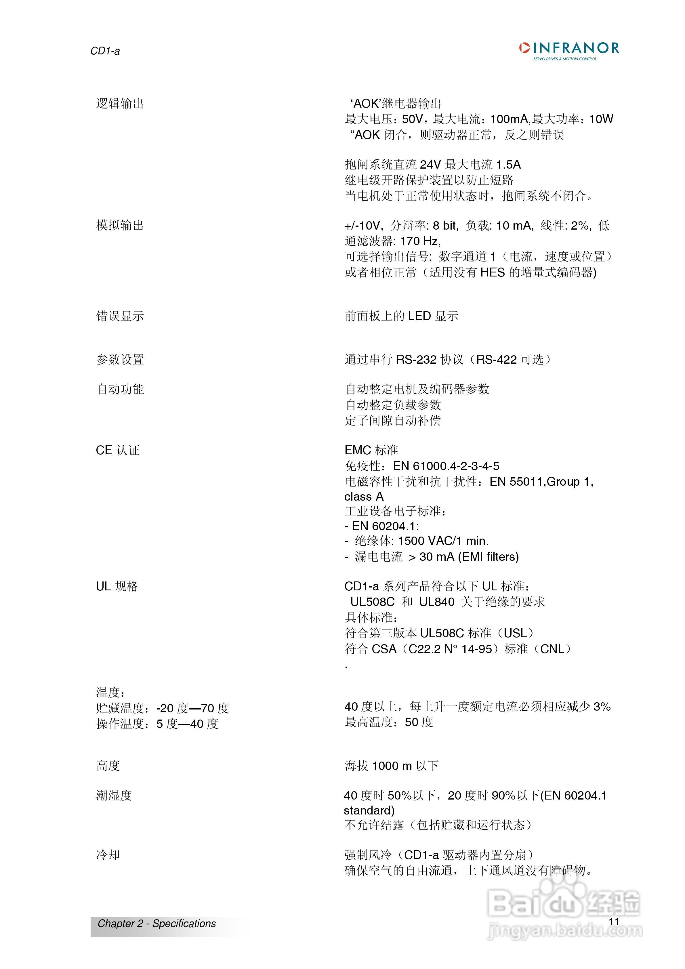 瑞诺通用型交流伺服驱动器CD1-A系列操作手册:[2]