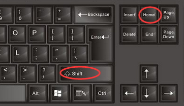 如何使用对跨框中的快捷键