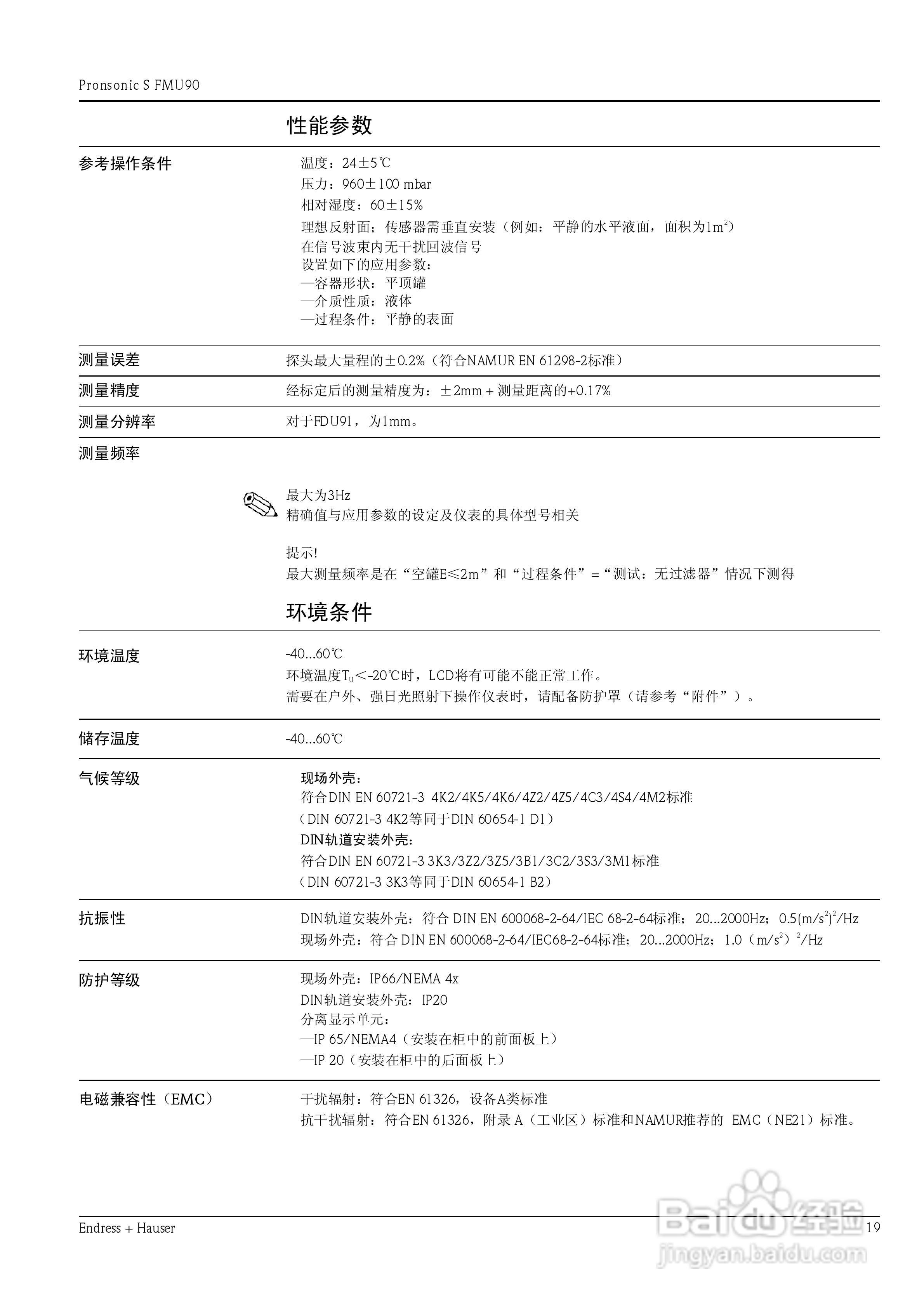 ENDRESS HAUSER 超声波测量仪Prosonic S FMU90说明书:[2]