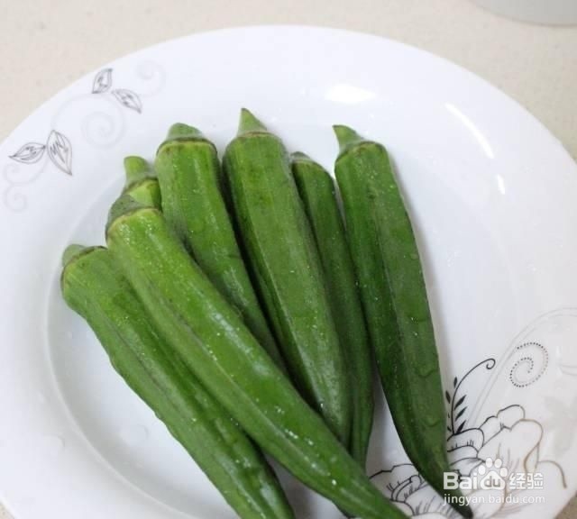 不一样的白灼秋葵的吃法