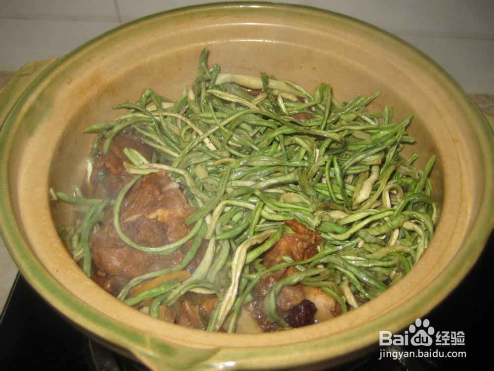 红烧猪骨焖豆角干