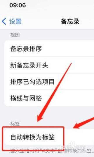 iphone备忘录如何自动转换为标签?