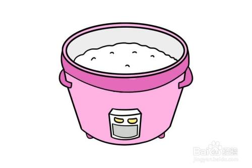 电饭锅煮饭怎么画