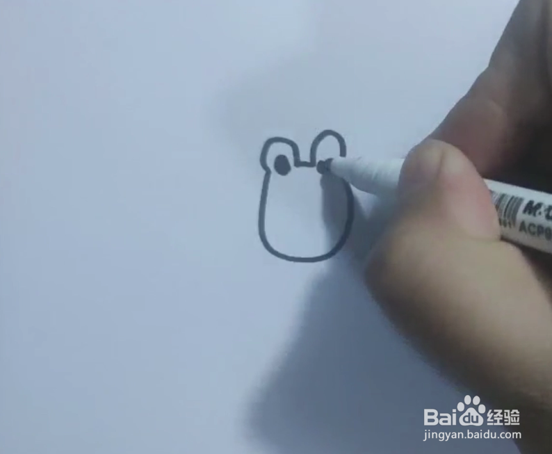 简笔画遮阳的青蛙