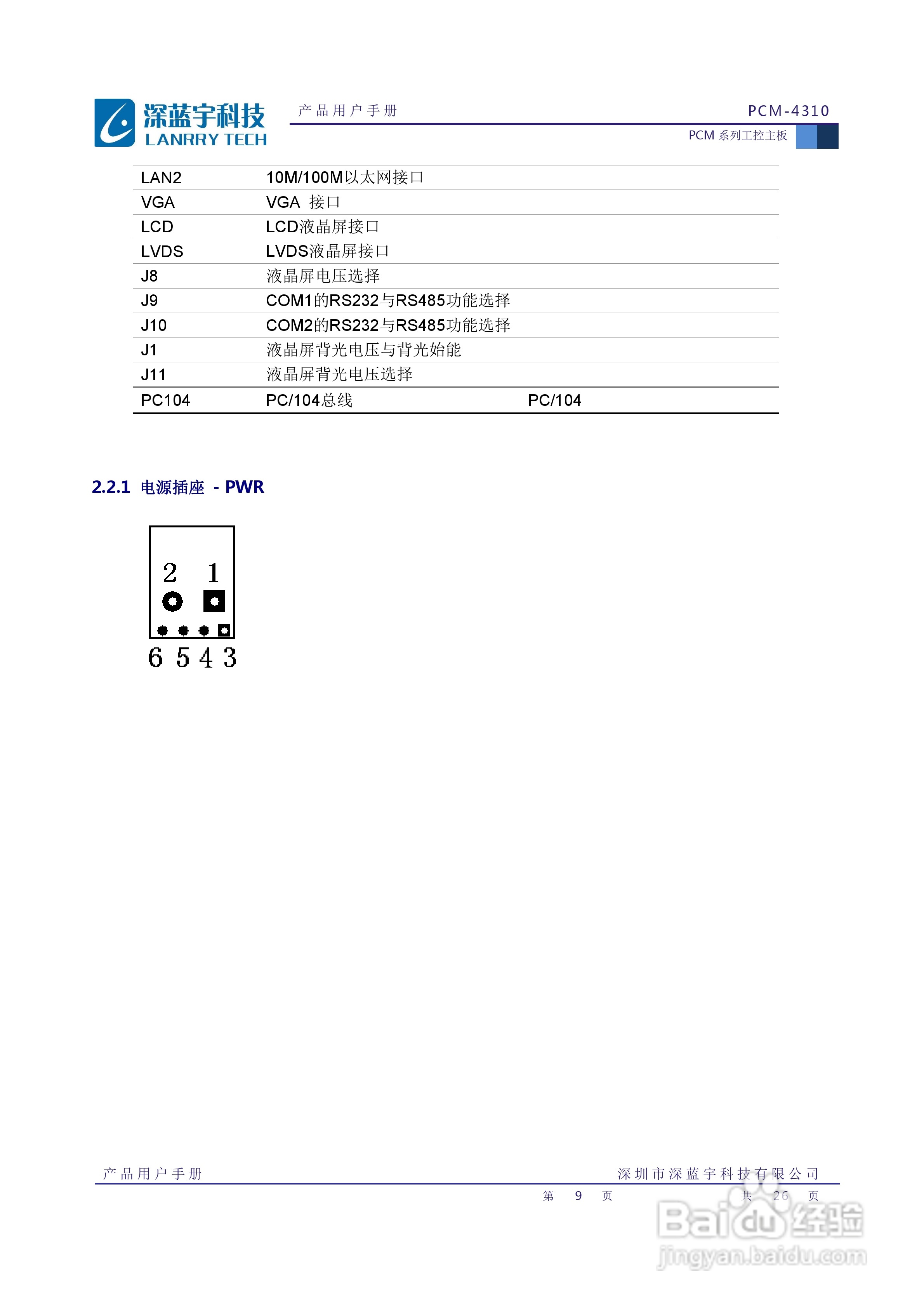 深蓝宇PCM-4310工业主板用户手册:[1]