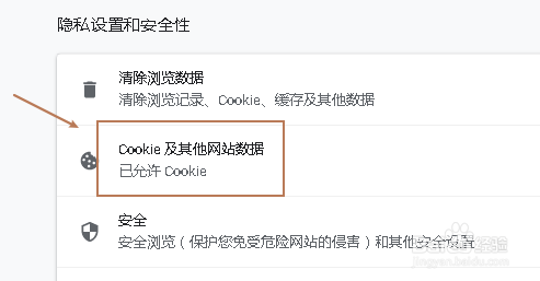 极速浏览器允许所有Cookie
