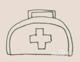 手绘简笔画之医疗包的画法