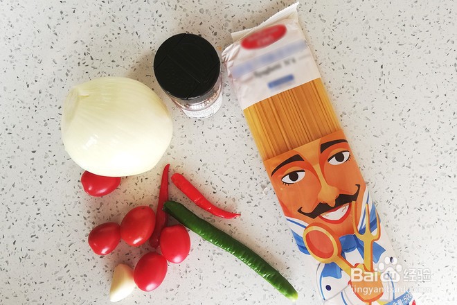 蒜香番茄意面的做法