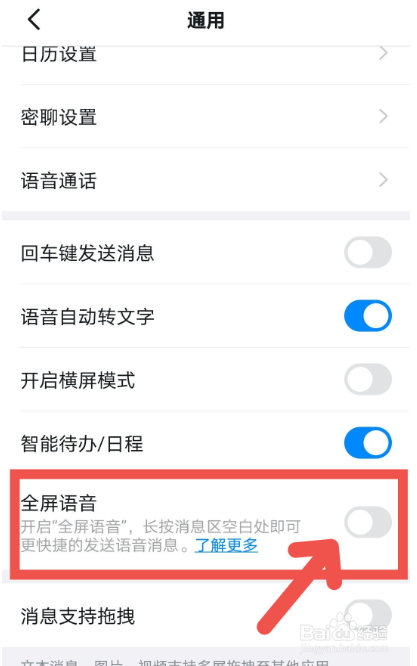 钉钉全屏语音怎么开启