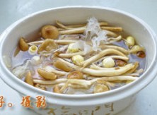 白莲茶树菇乳鸽汤