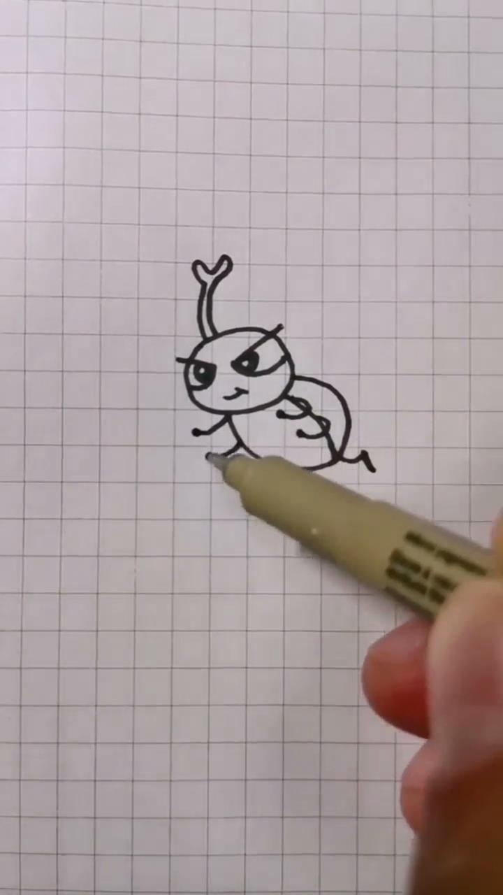 甲壳虫简笔画怎么画