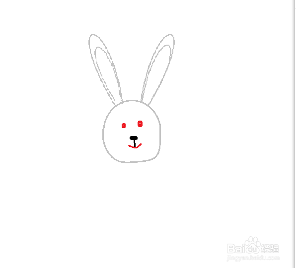 跳舞的兔子简笔画